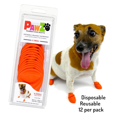 PawZ Dog Boots 12x XS Orange
